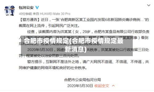 合肥市疫情规定(合肥市疫情规定最新消息)-第2张图片