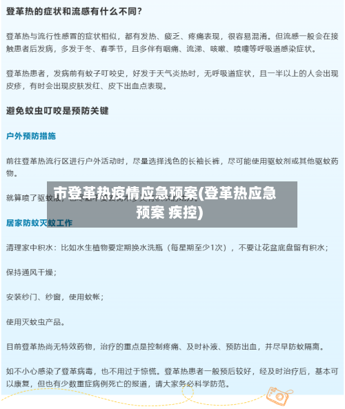市登革热疫情应急预案(登革热应急预案 疾控)-第1张图片