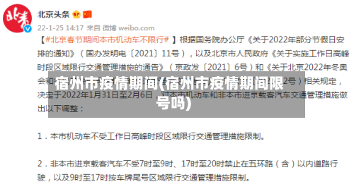 宿州市疫情期间(宿州市疫情期间限号吗)-第3张图片