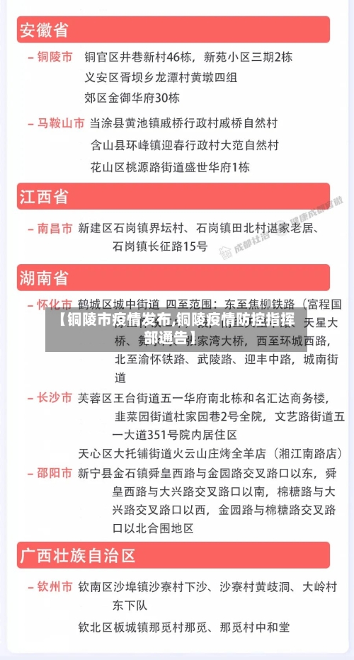 【铜陵市疫情发布,铜陵疫情防控指挥部通告】-第1张图片