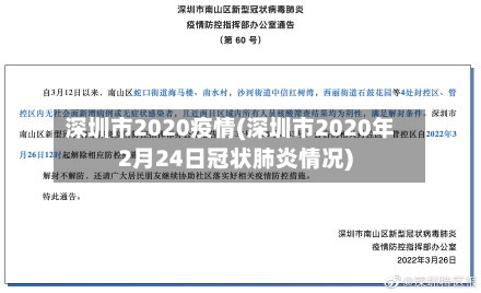 深圳市2020疫情(深圳市2020年2月24日冠状肺炎情况)-第1张图片