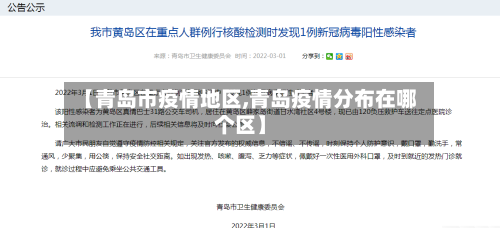 【青岛市疫情地区,青岛疫情分布在哪个区】-第3张图片